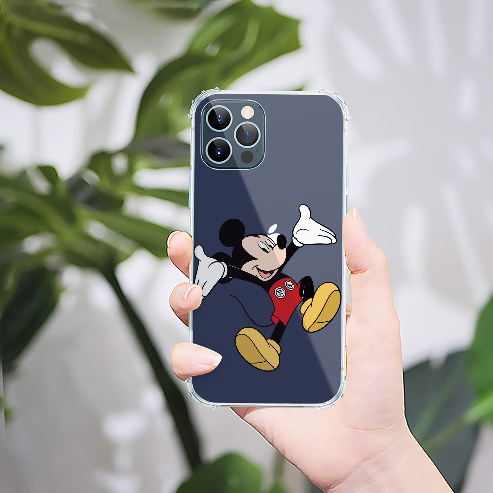 （画像用） ミッキーマウス Mickey Mouse 【iPhone 12シリーズ対応】透明スマホケース（クリアソフトケース）